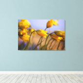 Naher Zusatz von Narzissen Leinwanddruck (Insitu (Holzboden))