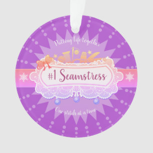 Näherin #1 nähende quilter Weihnachtsverzierung Ornament