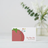 Näherin-Geschäfts-Karte - Button-Kissen Visitenkarte (Stehend Vorderseite)