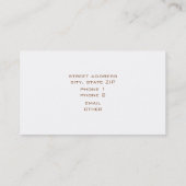 Näherin-Geschäfts-Karte - Button-Kissen Visitenkarte (Rückseite)