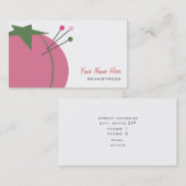 Näherin-Geschäfts-Karte - rosa Button-Kissen Visitenkarte (Vorne/Hinten)