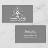 Näherin-nähende Nadeln u. Faden-nobles Silber Visitenkarte (Vorne/Hinten)