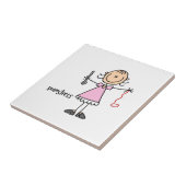 Näherin-Stickfigur Fliese (Seite)