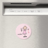 Näherin Stickfigur Magnet (In Situ (Geschirrspüler))