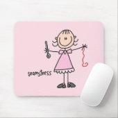 Näherin-Stickfigur Mousepad (Mit Mouse)