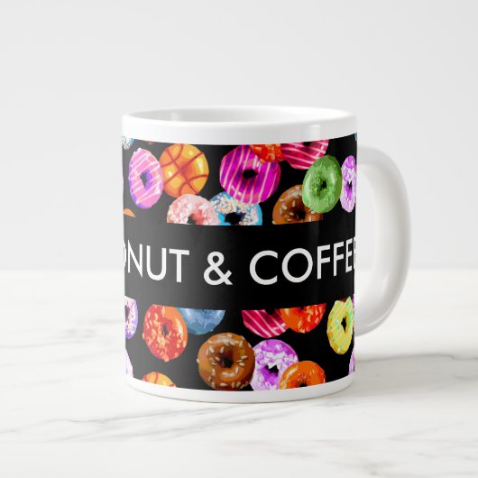 Nähert nahtloses Muster + Ihr Backgr. Ideen Jumbo-Tasse (Vorderseite Rechts)