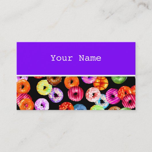 Nähert nahtloses Muster + Ihr Backgr. Ideen Visitenkarte (Vorderseite)