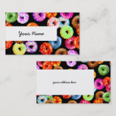 Nähert nahtloses Muster + Ihr Backgr. Ideen Visitenkarte (Vorne/Hinten)