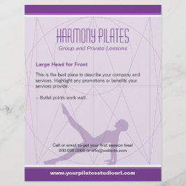 Näherungswert zeichnet lila Pilates Flyer