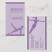 Näherungswert zeichnet lila Pilates Visitenkarte (Vorne/Hinten)