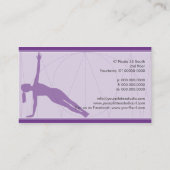 Näherungswert zeichnet lila Pilates Visitenkarte (Rückseite)