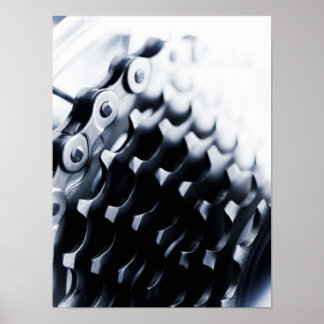 Nahes Anfahren von Fahrradgetrieben Poster