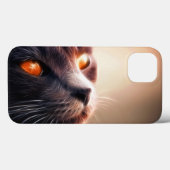 Nahes ästhetisches Katzengesicht mit farbigen Auge Case-Mate iPhone Hülle (Rückseite (Horizontal))