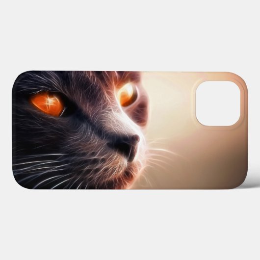 Nahes ästhetisches Katzengesicht mit farbigen Auge Case-Mate iPhone Hülle (Rückseite (Horizontal))