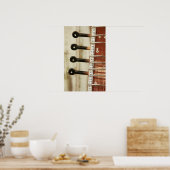 Nahes Aufkommen von indischer Sitar Kunti Poster (Küche)