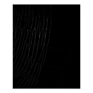 Nahes Aufsetzen von White Web mit Black Poster
