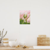 Nahes Auftragen von Tulpen und Knospen Poster (Küche)