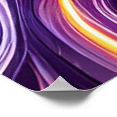 Nahes Auftreffen einer Lilie-Blume Poster (Ecke)