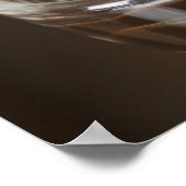 Nahes Aufziehen eines Glases Schokoladensundae Poster (Ecke)