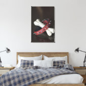 Nahes Aufziehen eines Halshalses und eines Hundebe Leinwanddruck (Insitu (Schlafzimmer))