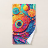 Nahes augenförmiges Leaf Badhandtuch Set (Handtuch)