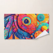 Nahes augenförmiges Leaf Badhandtuch Set (Handtuch)