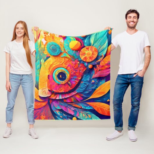 Nahes augenförmiges Leaf Fleecedecke (Beispiel)