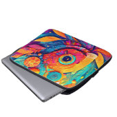 Nahes augenförmiges Leaf Laptopschutzhülle (Vorne Knopf)