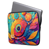 Nahes augenförmiges Leaf Laptopschutzhülle (Vorderseite Links)