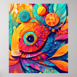 Nahes augenförmiges Leaf Poster