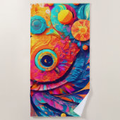 Nahes augenförmiges Leaf Strandtuch (Vorderseite)