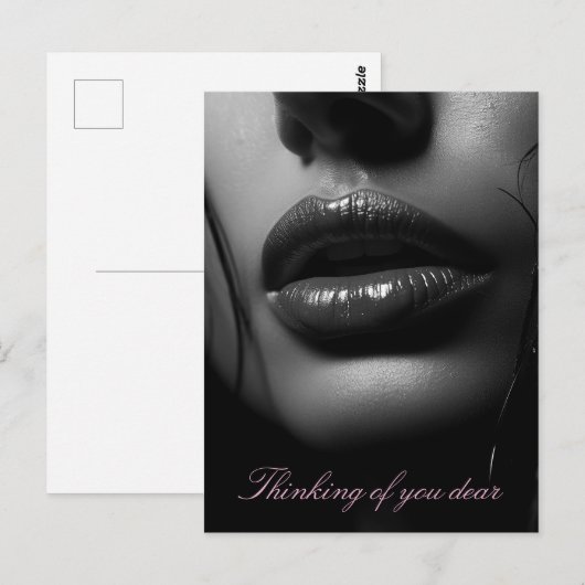 Nahes B&W-Foto Postkarte (Vorne/Hinten)