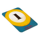 Nahes Bild der Nummer 1-Pool-Ball Magnet (Rechte Seite)