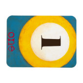 Nahes Bild der Nummer 1-Pool-Ball Magnet (Horizontal)