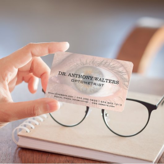 Nahes Bild des menschlichen Auges Visitenkarte