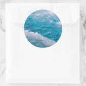Nahes Blaueis Runder Aufkleber (Tasche)