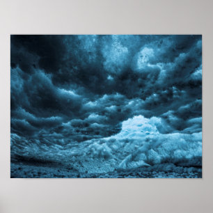 Nahes blaues Eis, Island Poster