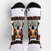 Nahes Design für White Terrier Socken (Oben)