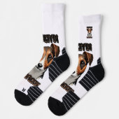 Nahes Design für White Terrier Socken (Links)