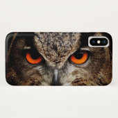 Nahes Eule mit orangefarbenen Augen Case-Mate iPhone Hülle (Rückseite (Horizontal))