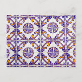Nahes Fliesenmuster, Portugal Postkarte (Vorderseite)