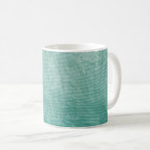 Nahes Foto aus grünem Stoff Kaffeetasse (VorderseiteRechts)