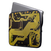 Nahes Foto der LeiterplattenHintergrund,abstrakt Laptopschutzhülle (Vorderseite Links)