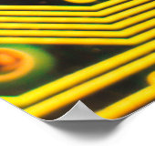 Nahes Foto der LeiterplattenHintergrund,abstrakt Poster (Ecke)