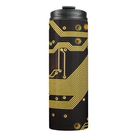 Nahes Foto der LeiterplattenHintergrund,abstrakt Thermosbecher (Vorderseite)