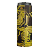 Nahes Foto der LeiterplattenHintergrund,abstrakt Thermosbecher (Rückseite)