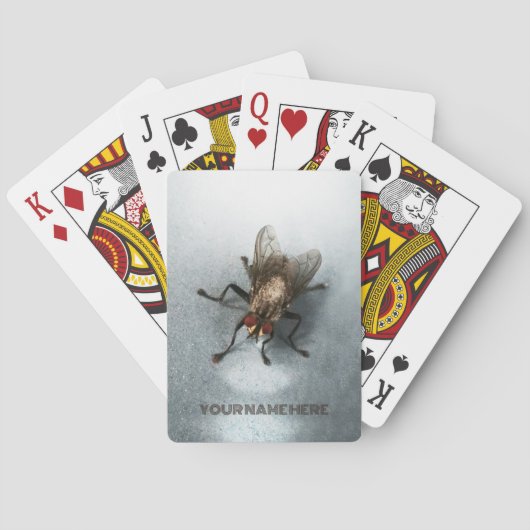 Nahes Foto einer Fliege Spielkarten (Rückseite)