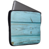 Nahes Foto grüner Planken Laptopschutzhülle (Vorne Rechts)