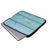 Nahes Foto grüner Planken Laptopschutzhülle (Vorne Knopf)