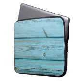 Nahes Foto grüner Planken Laptopschutzhülle (Vorderseite Links)
